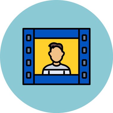 Adamım. Web simgesi basit illüstrasyon