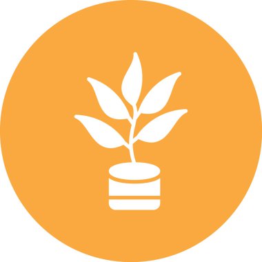 Bitki. Web simgesi basit illüstrasyon