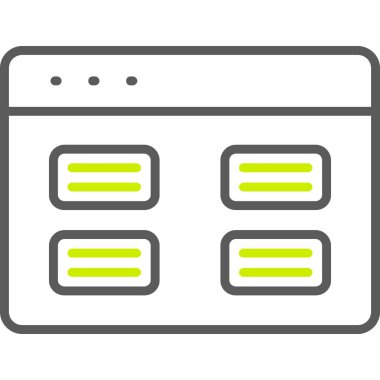 Web sunucu simgesi, basit illüstrasyon