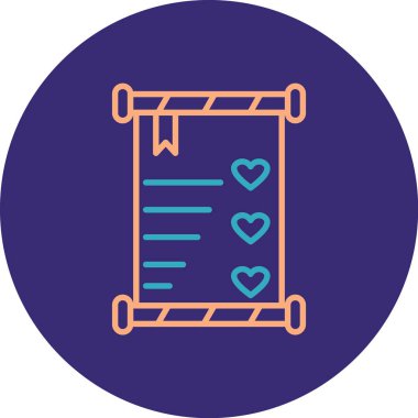 Bir aşk simgesinin vektör illüstrasyonu