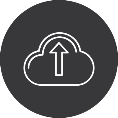 Bulut simgesi soyut arkaplan grubunda izole edildi