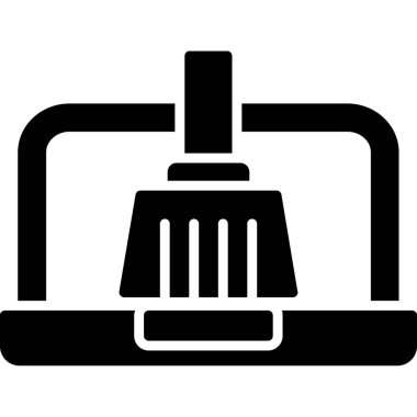 Temizleyici temizleme simgesi ana hat biçiminde