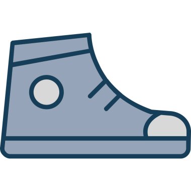 Ayakkabı. Web simgesi basit illüstrasyon