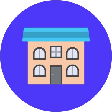 Otelde. Web simgesi basit illüstrasyon