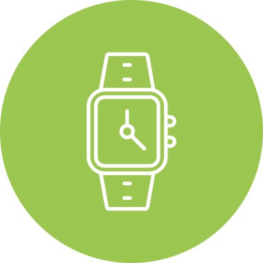 Akıllı saat simgesi. Web için akıllı saat vektör simgelerinin basit çizimi.