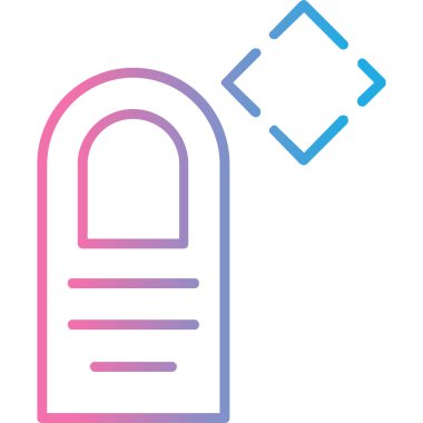 Etiket simgesi olan bir çantanın vektör illüstrasyonu