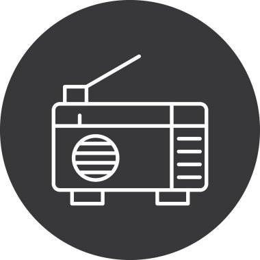 radyo ikonu. vektör illüstrasyonu