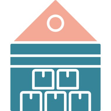 Fabrika simgesi, vektör illüstrasyonu