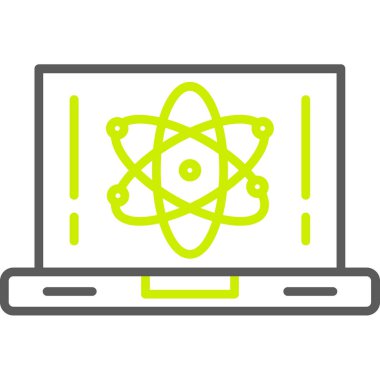 atom simgesi olan dizüstü bilgisayar