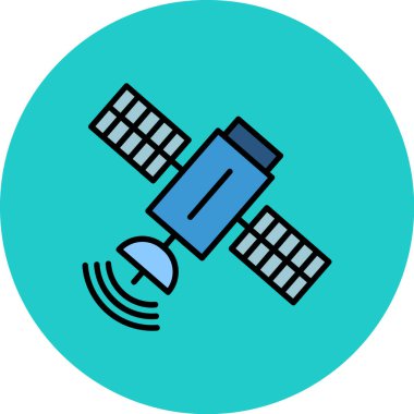 Uydu. Web simgesi basit illüstrasyon