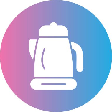 Çaydanlık. Web simgesi basit illüstrasyon