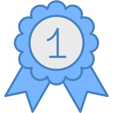 rozet ödülü simgesi düz stil