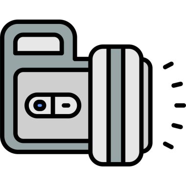 kamera flaş simgesi. özet fotoğrafçılık flaş vektör rengi düz izole