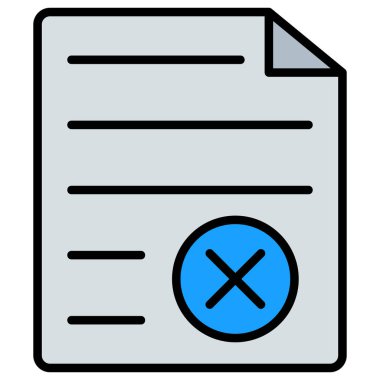 belge simgesi vektör illüstrasyonu