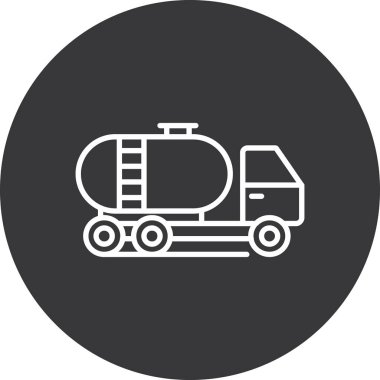 Gaz kamyonu simgesinin vektör illüstrasyonu