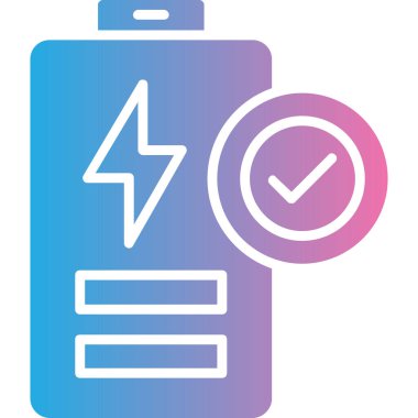 Pil simgesinin vektör illüstrasyonu