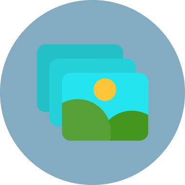 resim düz simgesi, düz tasarım