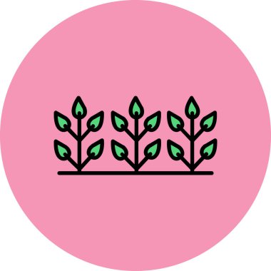 Bitki simgesinin vektör illüstrasyonu