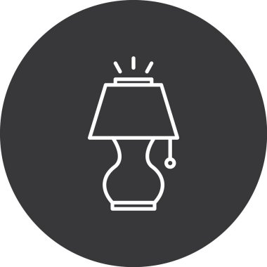 Web, mobil ve yazdırma için lamba vektör simgesi