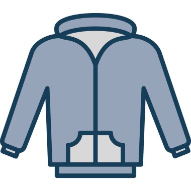 Ceket. Web simgesi basit illüstrasyon