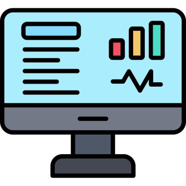 Bilgisayar. Web simgesi basit illüstrasyon