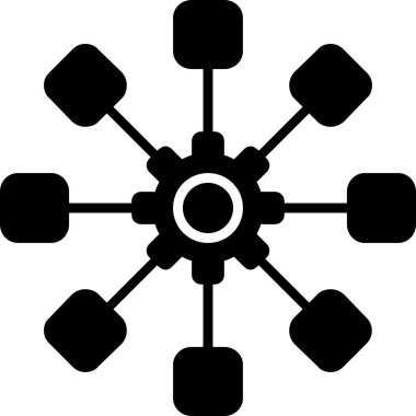 Modern oto tamir simgesinin vektör illüstrasyonu