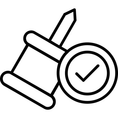 Simge vektör illüstrasyon tasarımını kontrol et