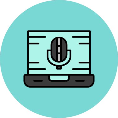 mikrofon simgesi vektör illüstrasyonu