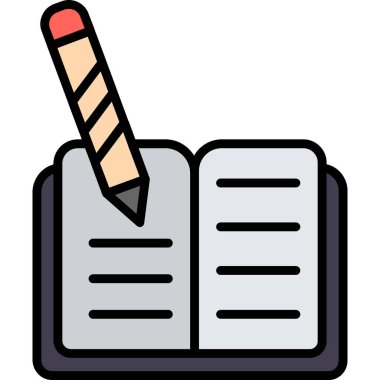 kalem simgesi. Web için yazı vektör simgelerinin özet çizimi