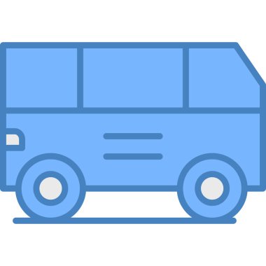 Otobüs. Web simgesi basit illüstrasyon