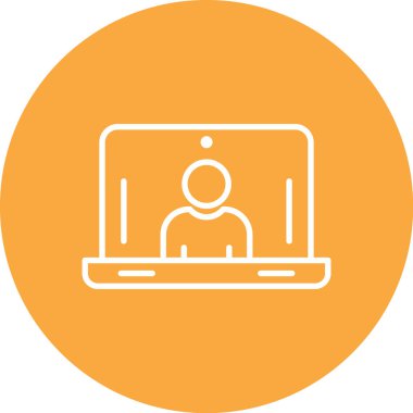 Bilgisayar. Web simgesi basit illüstrasyon