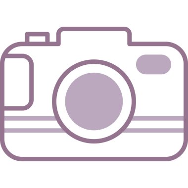 Modern kamera simgesinin vektör illüstrasyonu