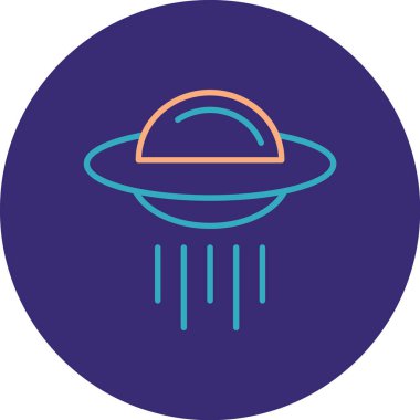 Bir UFO 'nun vektör çizimi