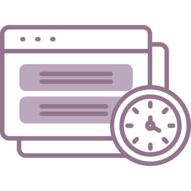 Saat simgesi vektör illüstrasyonu