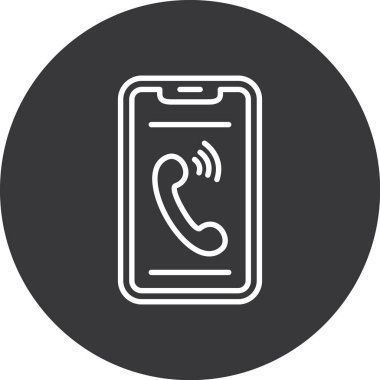 - Telefon. Web simgesi basit illüstrasyon