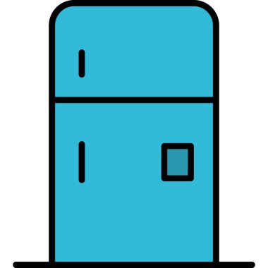 Buzdolabı. Web simgesi basit illüstrasyon