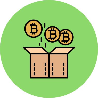 para bitcoin simgesi, modern vektör illüstrasyonu