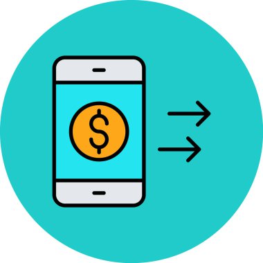 Para için. Web simgesi basit illüstrasyon