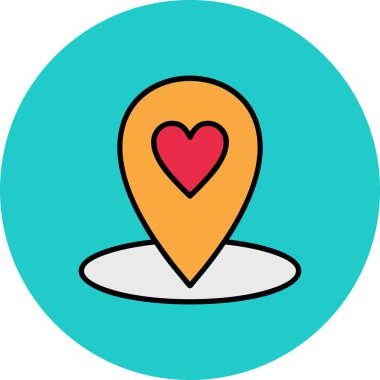 Harita iğnesi. Basit tasarım