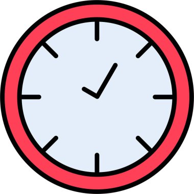 Saat simgesi, vektör illüstrasyonu