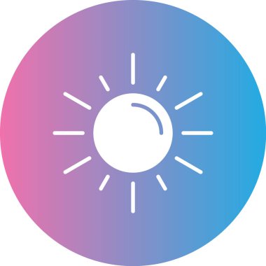 Güneş simgesinin vektör illüstrasyonu