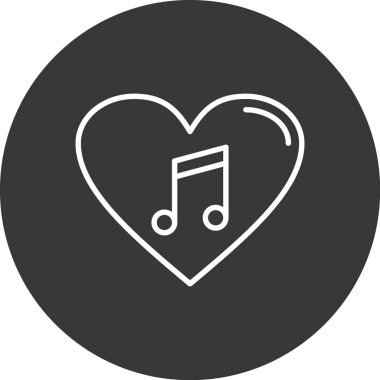 müzik simge vektör çizim seviyorum