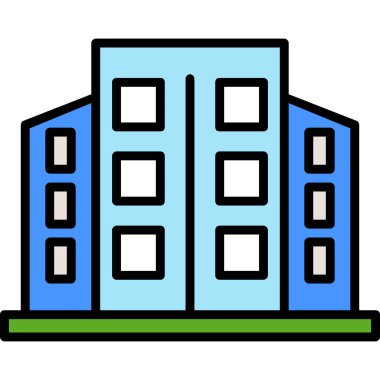 Otel ikonu. özet çizimi