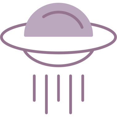 uzaylı UFO düz simgesi