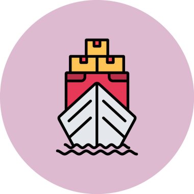 Tekne simgesinin vektör illüstrasyonu