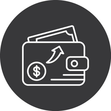 nakit para ikonu vektör illüstrasyonu