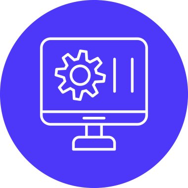 Web simgesi, teknolojinin vektör illüstrasyonu