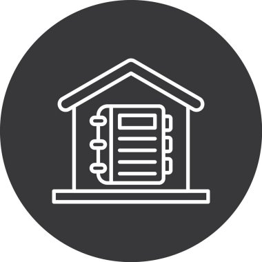 Bir ev simgesinin vektör illüstrasyonu