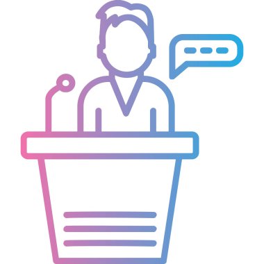 Forum. Web simgesi basit illüstrasyon