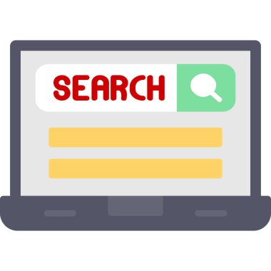 Arama düz vektör simgesi